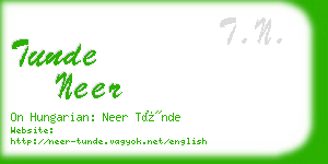 tunde neer business card